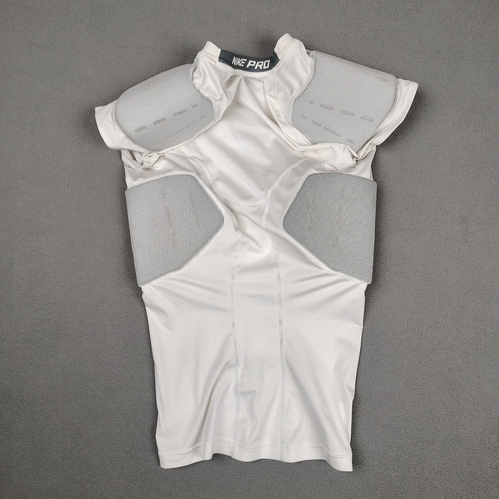 Nike White & Gray Compression Athletic Shirt with Padded Panels - Picture 8 of 8